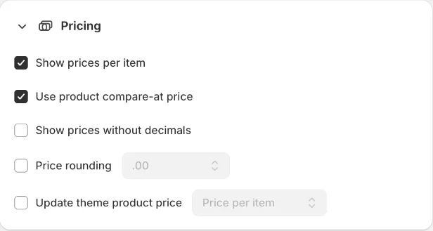 Pricing options